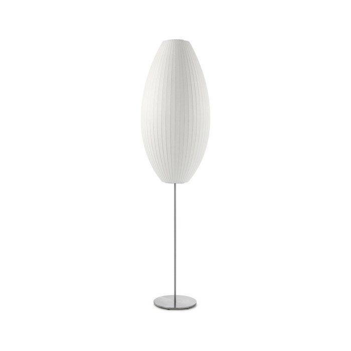 Nelson Floor Lamp Model A Large: Dia 15″ x H 61.5″ / Chrome & White / US Plug 1001 Floor lamp