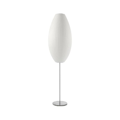 Nelson Floor Lamp Model A Large: Dia 15″ x H 61.5″ / Chrome & White / US Plug 1001 Floor lamp