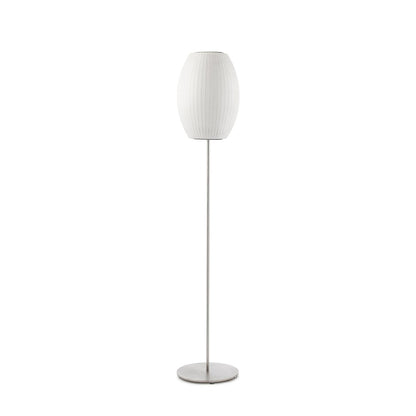 Nelson Floor Lamp Model A Small: Dia 10.5″ x H 52.5″ / Chrome & White / US Plug 1001 Floor lamp