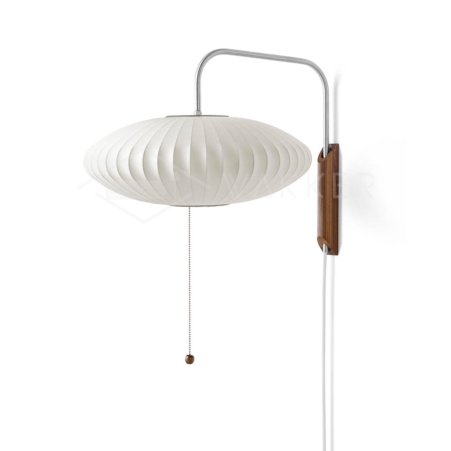 Bubble Ball Wall Sconce ? 15.7″ x H 8.6″ / Dia 40cm x H 22cm / White & Walnut / US Plug Wall lamp
