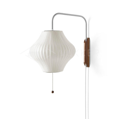 Bubble Ball Wall Sconce ? 11.8″ x H 11.8″ / Dia 30cm x H 30cm / White & Walnut / US Plug Wall lamp