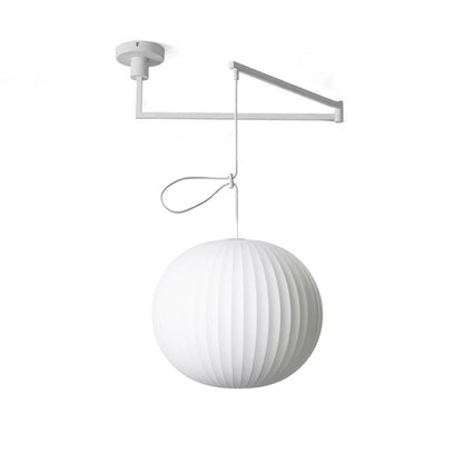 Nelson Swing Arm Pendant Lamp Model E Dia 11.8″ x H 11″ / Dia 30cm x H 28cm / White 1001 Pendant light