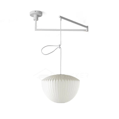 Nelson Swing Arm Pendant Lamp Model H Dia 19.7″ x H 14.9″ / Dia 50cm x H 38cm / White 1001 Pendant light