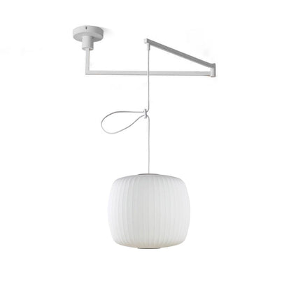 Nelson Swing Arm Pendant Lamp Model I Dia 15.8″ x H 16.5″ / Dia 40cm x H 42cm / White 1001 Pendant light