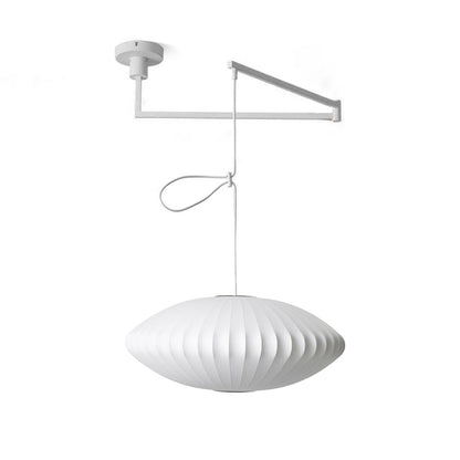 Nelson Swing Arm Pendant Lamp Model A Dia 15.8″ x H 8.7″ / Dia 40cm x H 22cm / White 1001 Pendant light