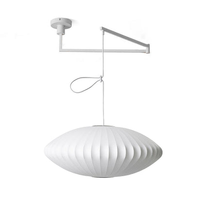 Nelson Swing Arm Pendant Lamp Model A Dia 27.6″ x H 11.4″ / Dia 70cm x H 29cm / White 1001 Pendant light