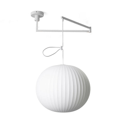 Nelson Swing Arm Pendant Lamp Model E Dia 15.8″ x H 14.2″ / Dia 40cm x H 36cm / White 1001 Pendant light