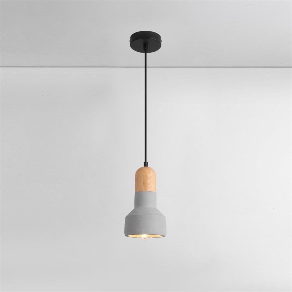 Nessa Wood Pendant Light Dia 4.9″ x H 6.9″ / Dia 12.5cm x H 19cm / Light Grey Pendant light