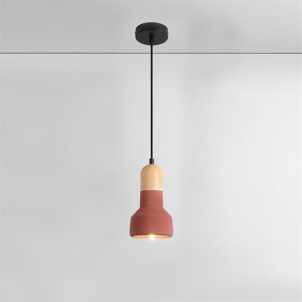 Nessa Wood Pendant Light Dia 4.9″ x H 6.9″ / Dia 12.5cm x H 19cm / Wine red Pendant light