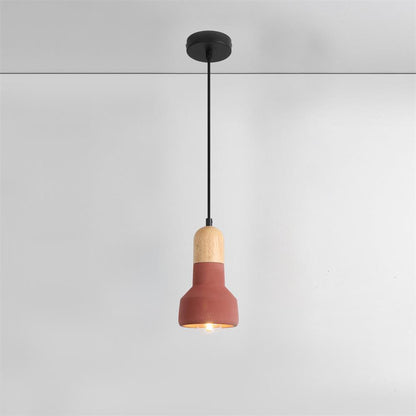 Nessa Wood Pendant Light Dia 4.9″ x H 6.9″ / Dia 12.5cm x H 19cm / Wine red Pendant light
