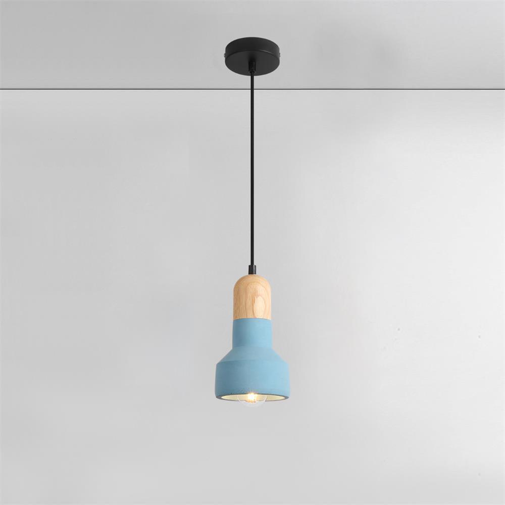 Nessa Wood Pendant Light Dia 4.9″ x H 6.9″ / Dia 12.5cm x H 19cm / Blue Pendant light
