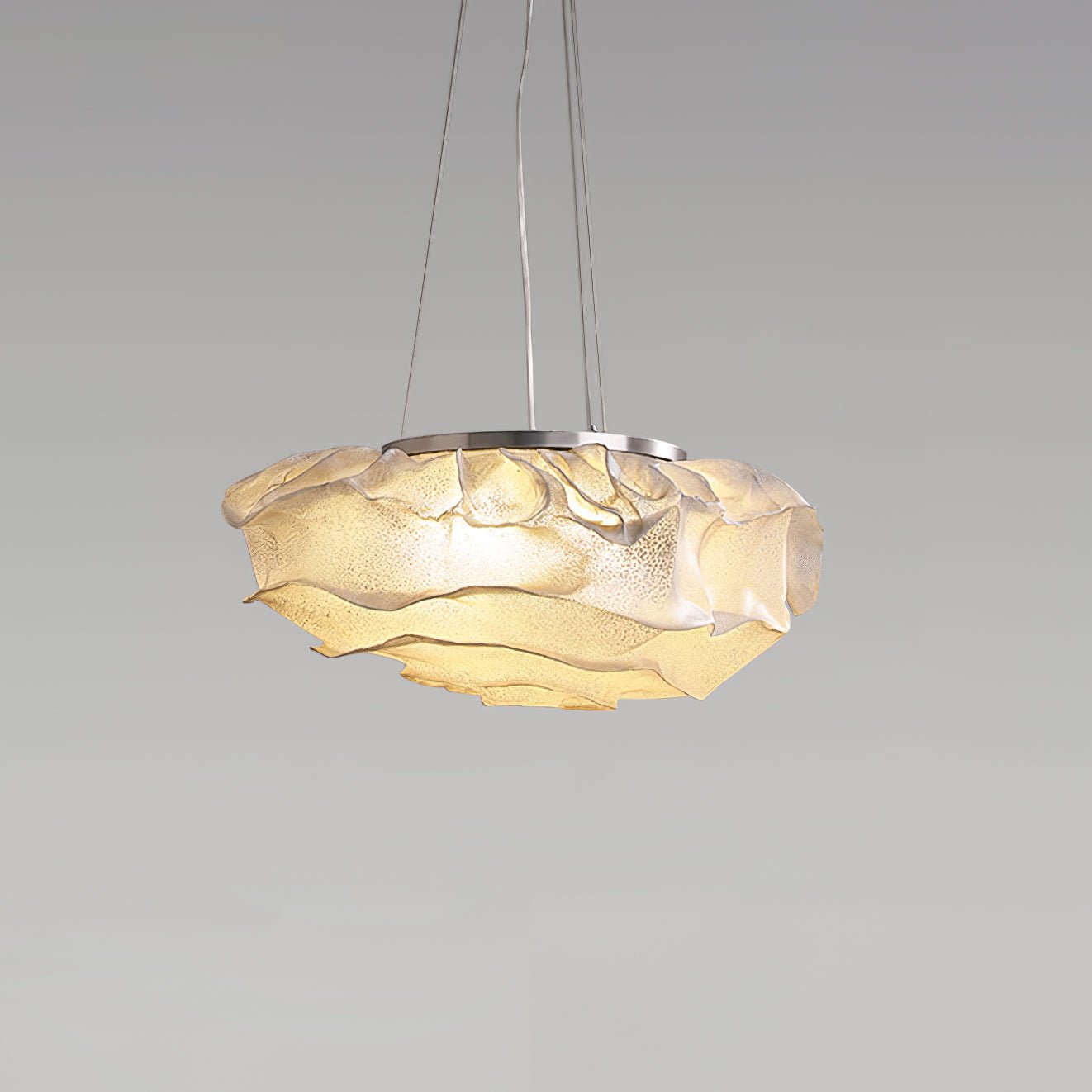 Opulent Cloud Pendant Light Dia 15.7″ x H 8.2″ / Dia 40cm x H 21cm / Stainless Steel & White Pendant light