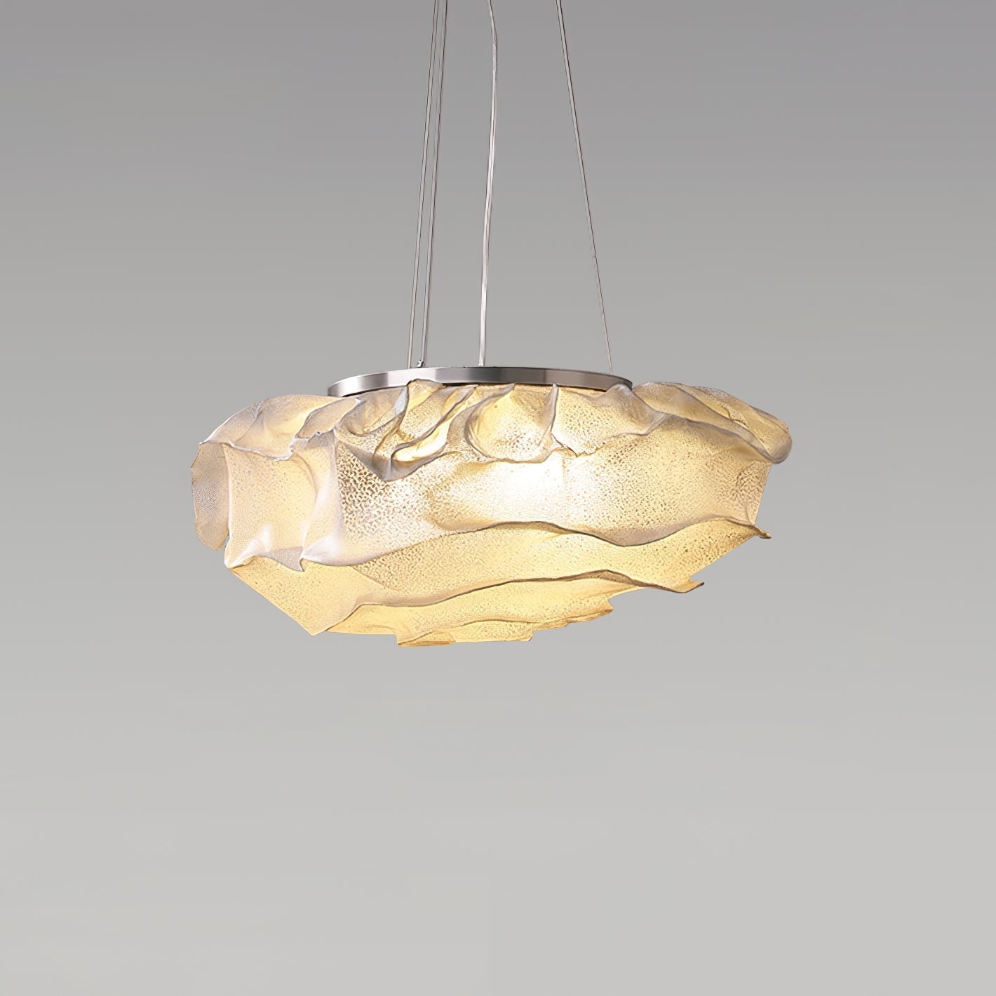 Opulent Cloud Pendant Light Dia 23.6″ x H 9.8″ / Dia 60cm x H 25cm / Stainless Steel & White Pendant light