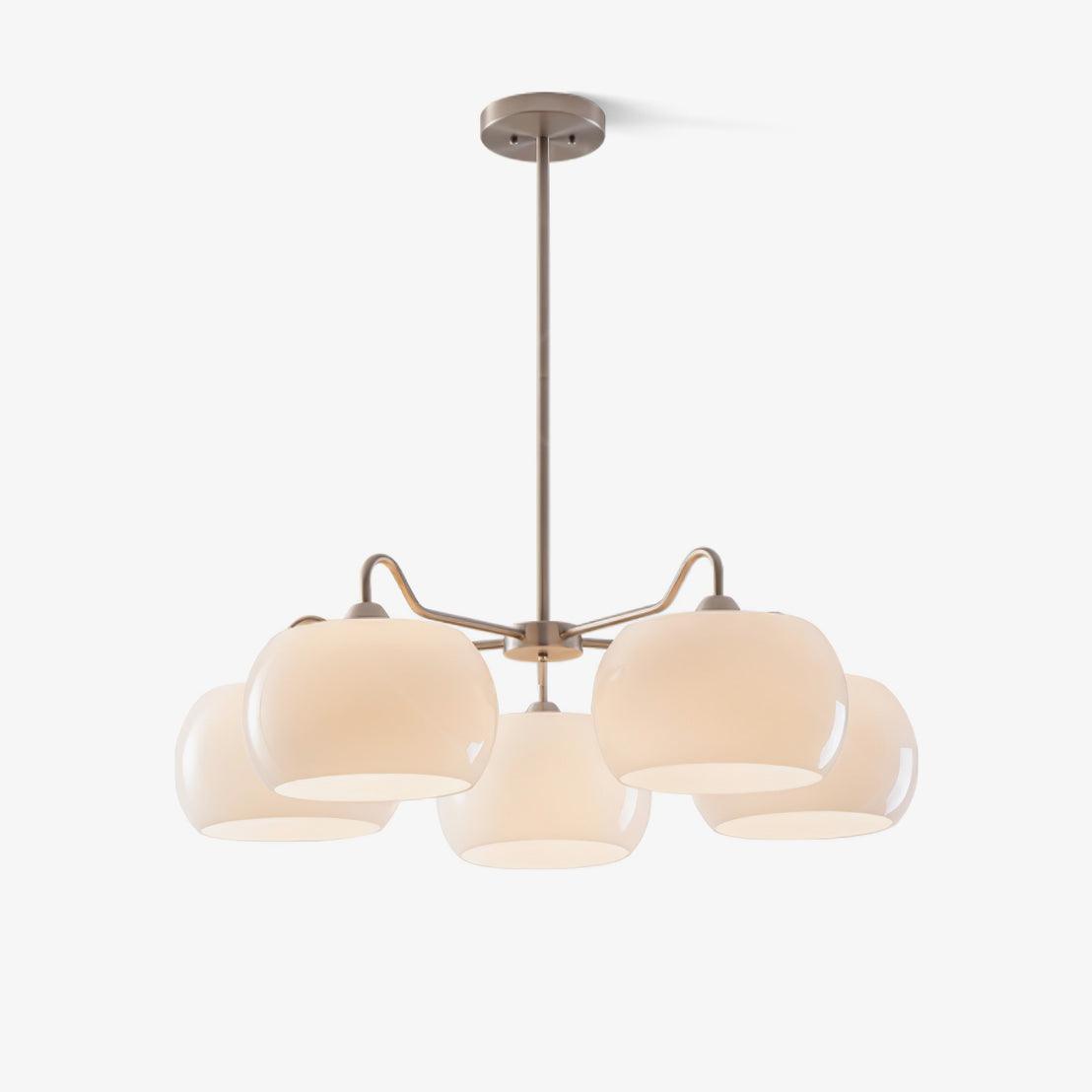 Nickel Glass Persimmon Chandelier Chandelier