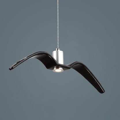 Seagull Resin Pendant Light Resin Black Dia 38cm x H 13cm A / Warm Light Pendant light