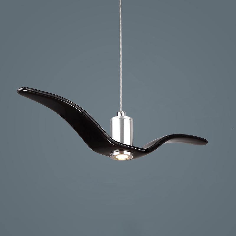 Seagull Resin Pendant Light Resin Black Dia 39cm x H 12cm C / Warm Light Pendant light