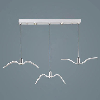 Aviara LED Pendant Light Resin White Long canopy 3heads 70cm / Warm Light 1001 Pendant light