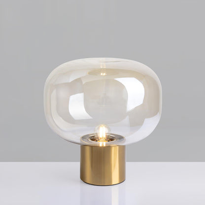 Noak Table Lamp Dia 17.7″ x H 11″/ Dia 45cm x H 28cm / Gold & Cognac / US plug Table lamp