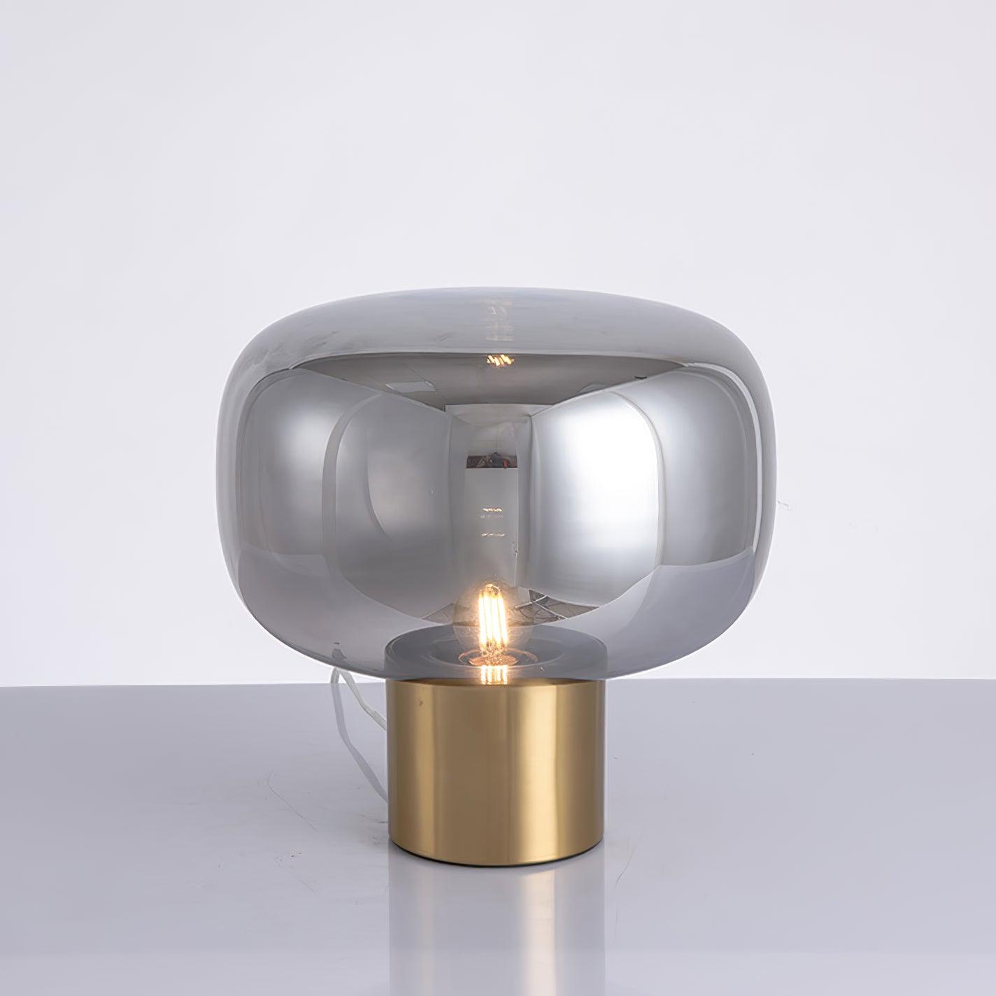 Noak Table Lamp Dia 17.7″ x H 11″/ Dia 45cm x H 28cm / Gold & Smoke Gray / US plug Table lamp