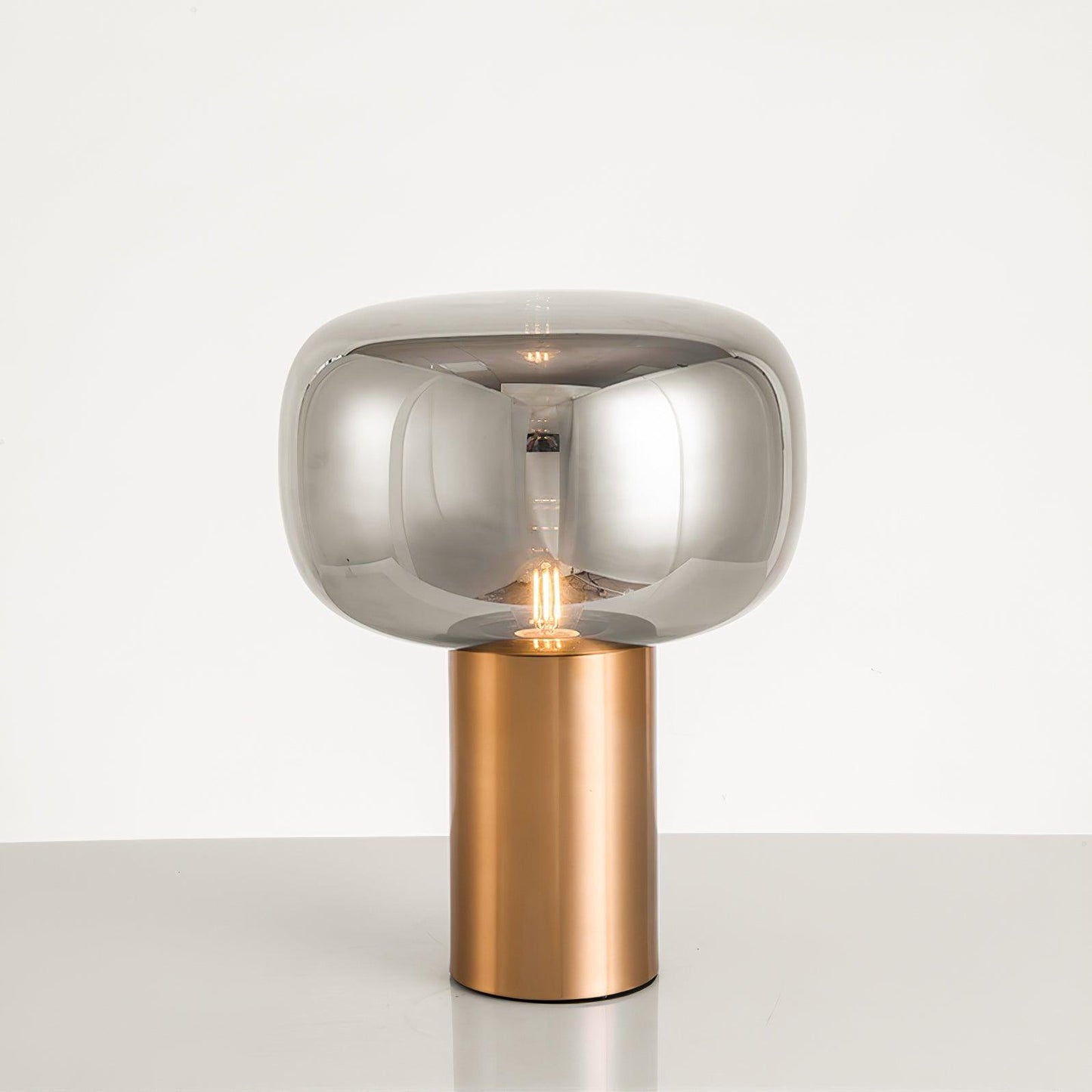 Noak Table Lamp Dia 11.8″ x H 16.1″/ Dia 30cm x H 41cm / Gold & Smoke Gray / US plug Table lamp