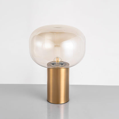 Noak Table Lamp Dia 11.8″ x H 16.1″/ Dia 30cm x H 41cm / Gold & Cognac / US plug Table lamp