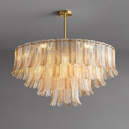 Nobelium Tribeca Chandelier ? 31.4″ x H 20″ / Dia 80cm x H 51cm / Brass & Amber Chandelier