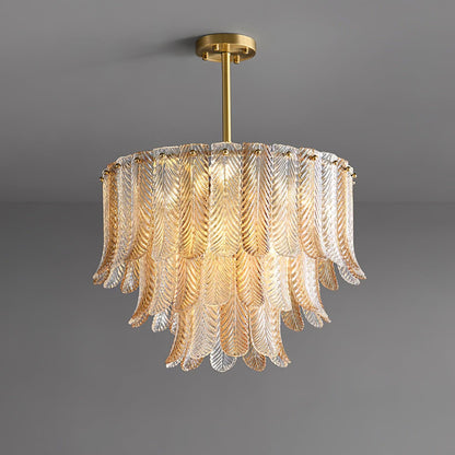 Nobelium Tribeca Chandelier ? 17.7″ x H 18.9″ / Dia 45cm x H 48cm / Brass & Amber Chandelier