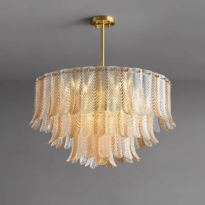 Nobelium Tribeca Chandelier ? 23.6″ x H 18.9″ / Dia 60cm x H 48cm / Brass & Amber Chandelier
