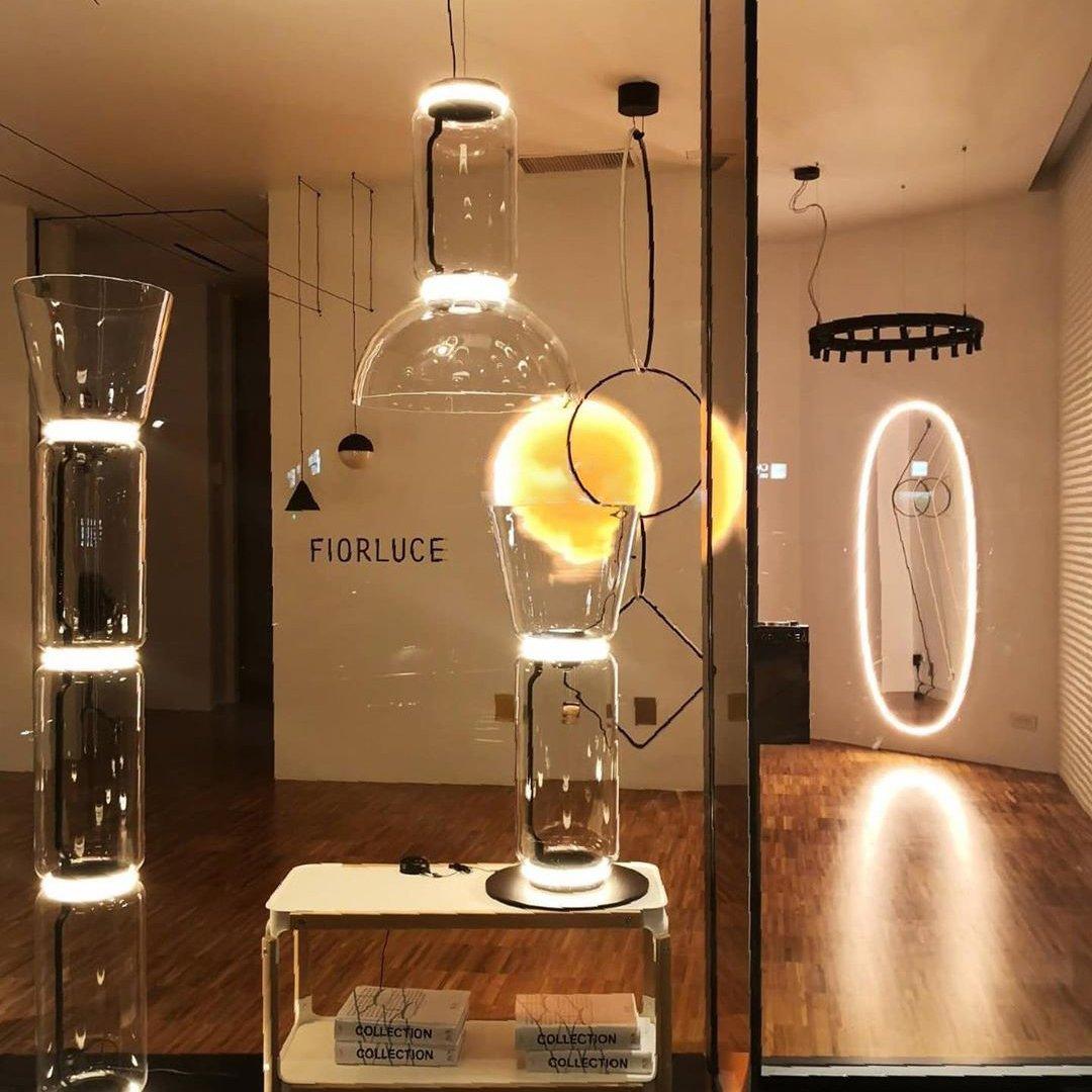Bamboo Glass Floor Lamp Floor lamp