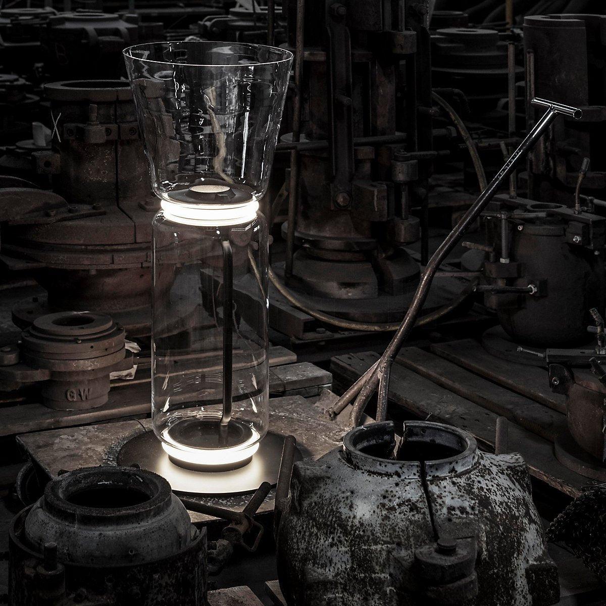 Bamboo Glass Floor Lamp Floor lamp