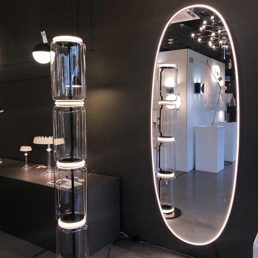 Bamboo Glass Floor Lamp Floor lamp