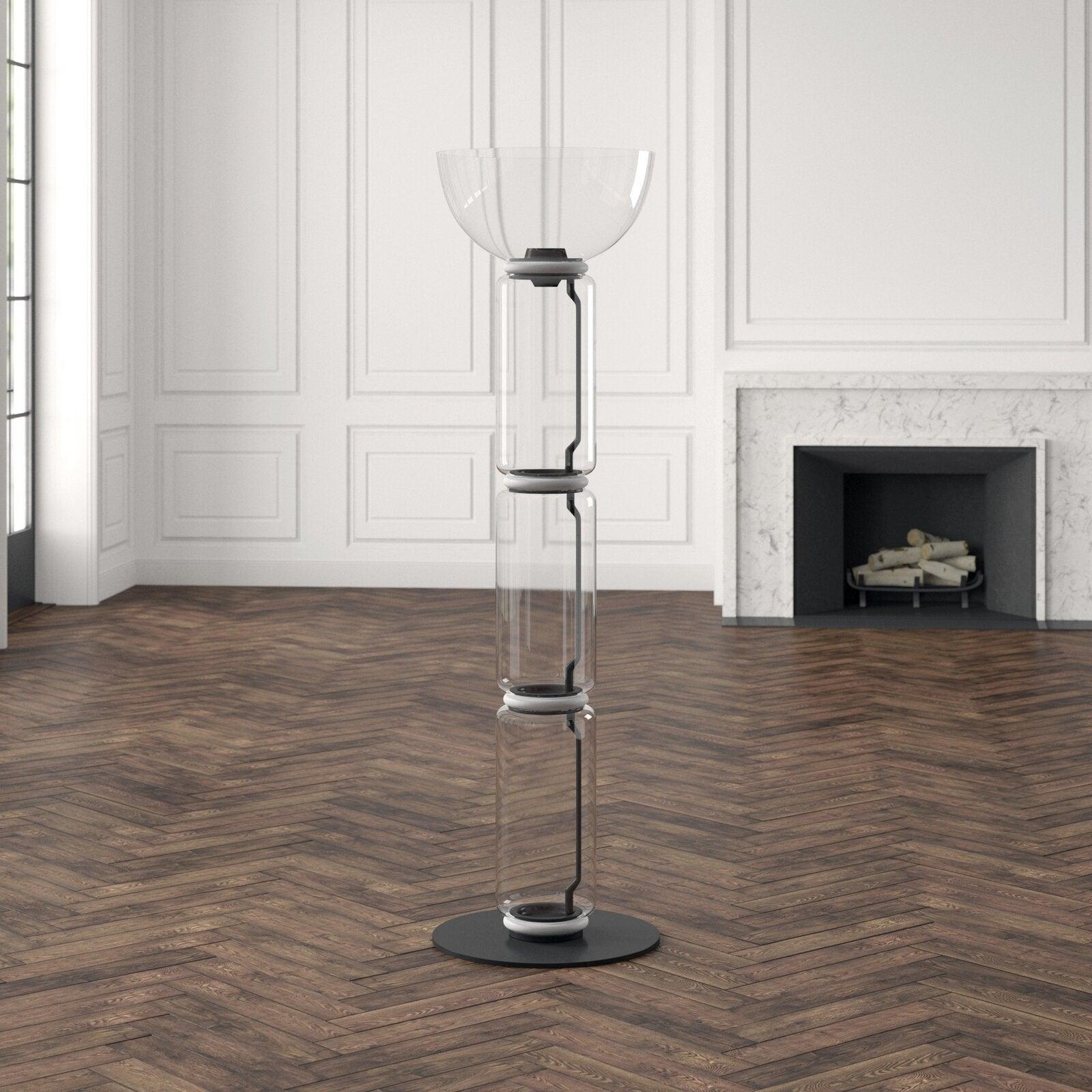 Bamboo Glass Floor Lamp Floor lamp