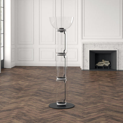 Bamboo Glass Floor Lamp Floor lamp