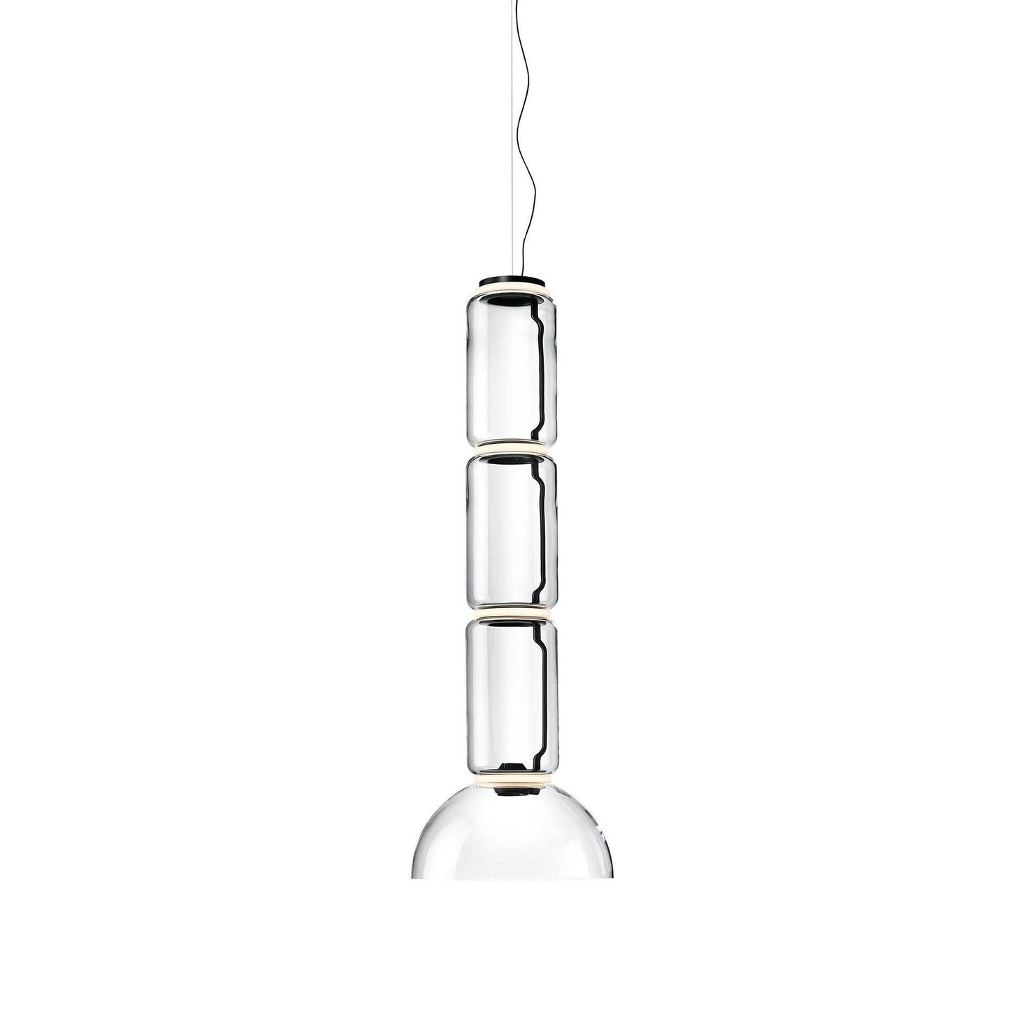 Cylindrical LED Pendant Light Dia 15.8″ x H 46.1″ / Dia 40cm x H 117cm / Warm Light 1001 Pendant light