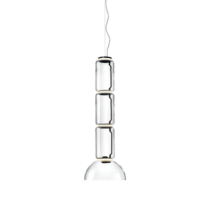 Cylindrical LED Pendant Light Dia 15.8″ x H 46.1″ / Dia 40cm x H 117cm / Warm Light 1001 Pendant light