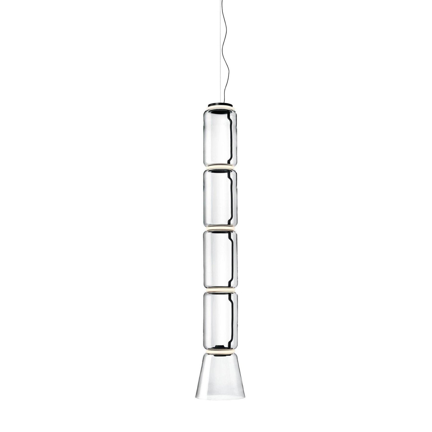 Cylindrical LED Pendant Light Dia 10.2″ x H 60.2″ / Dia 26cm x H 153cm / Warm Light 1001 Pendant light