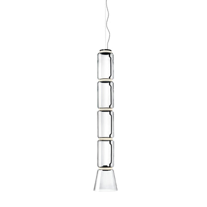 Cylindrical LED Pendant Light Dia 10.2″ x H 60.2″ / Dia 26cm x H 153cm / Warm Light 1001 Pendant light