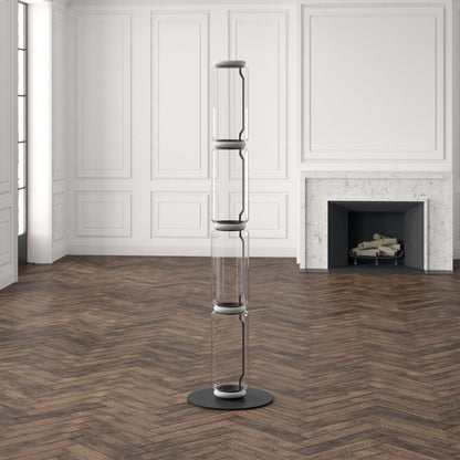 Bamboo Glass Floor Lamp Floor lamp