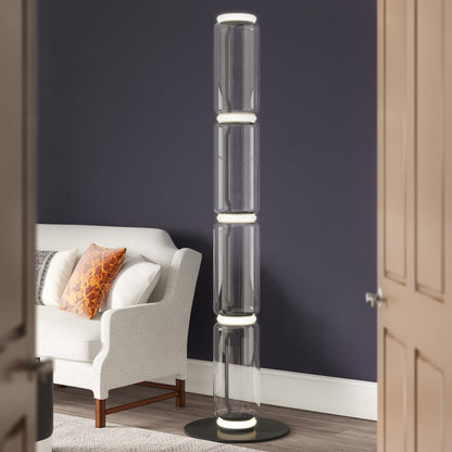 Bamboo Glass Floor Lamp Floor lamp