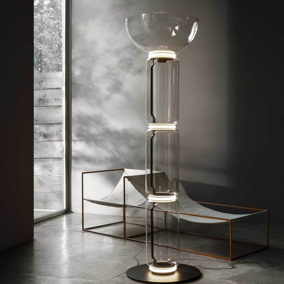 Bamboo Glass Floor Lamp Floor lamp