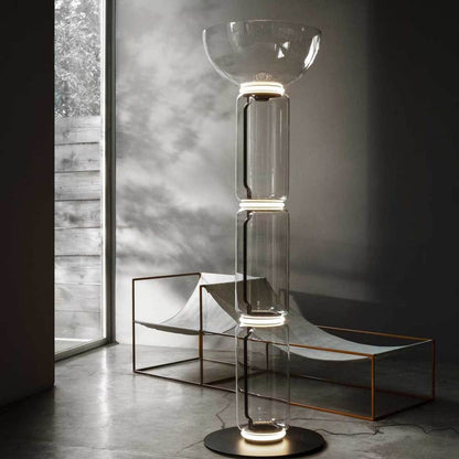 Bamboo Glass Floor Lamp Floor lamp