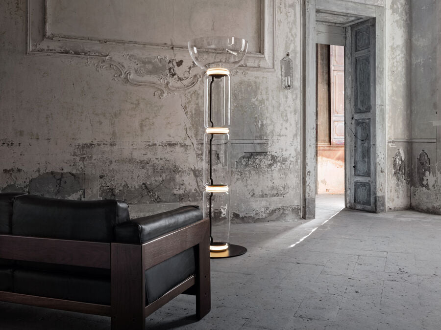 Bamboo Glass Floor Lamp Floor lamp