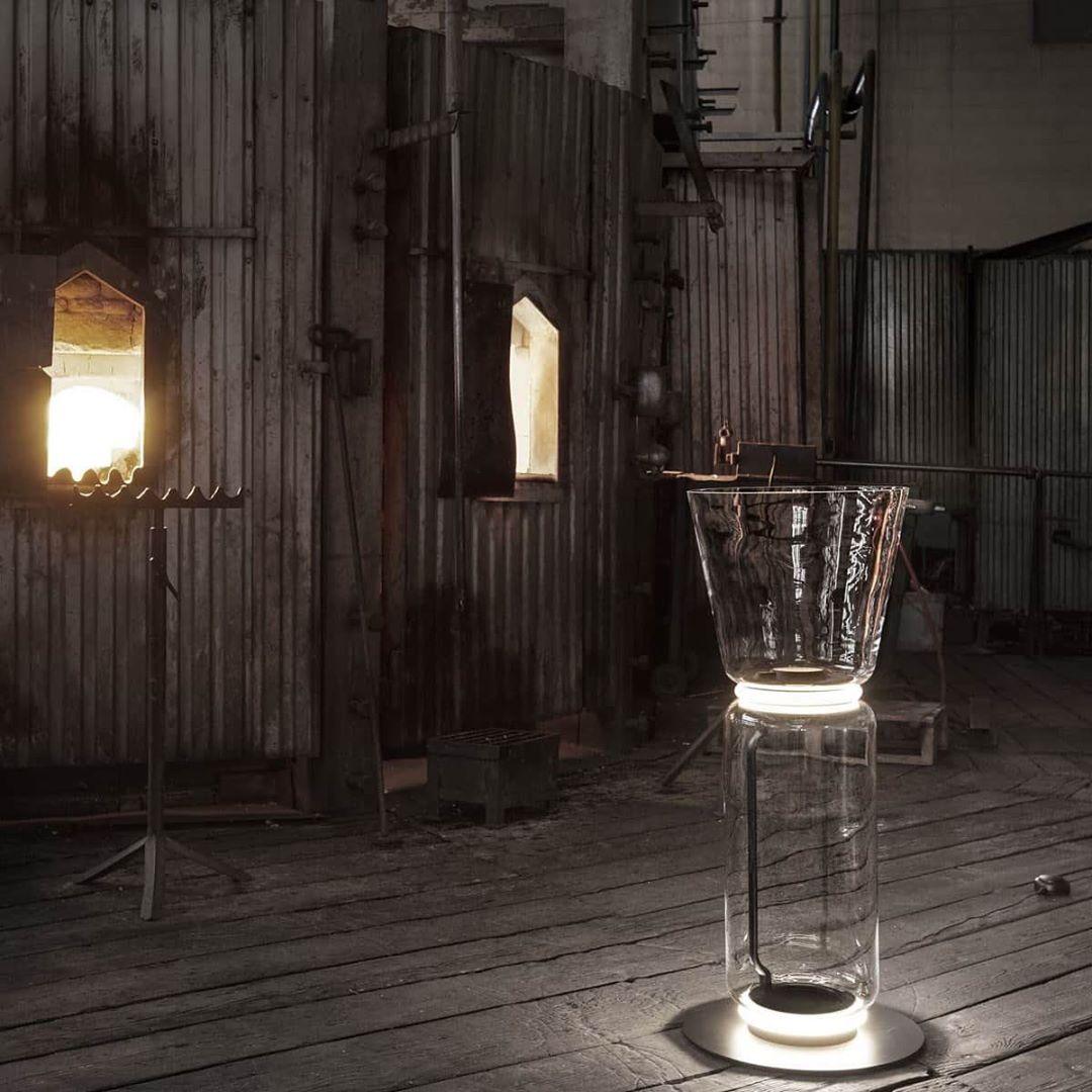 Bamboo Glass Floor Lamp Floor lamp