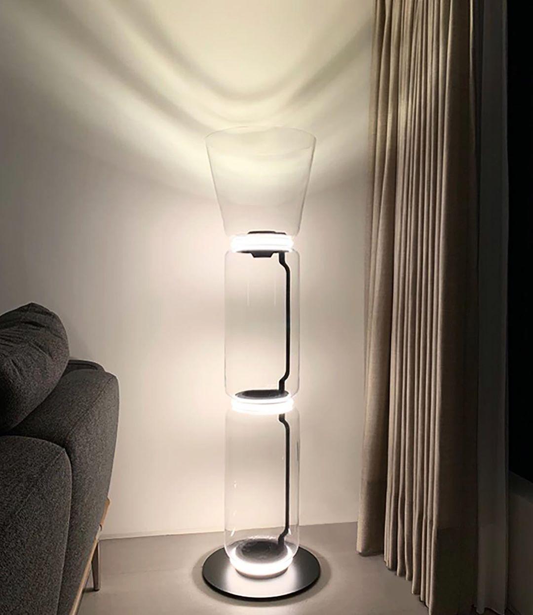 Bamboo Glass Floor Lamp Floor lamp