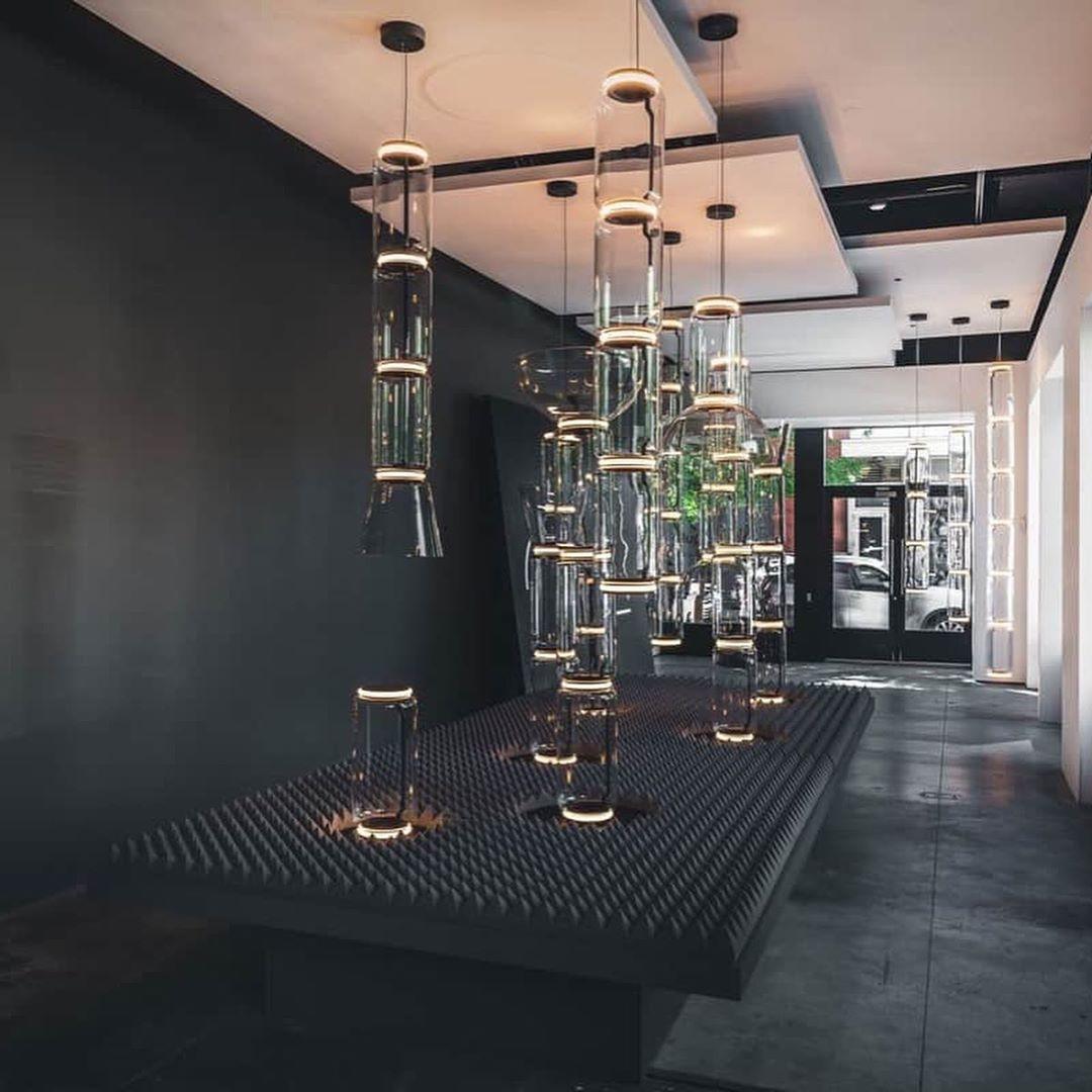 Bamboo Glass Floor Lamp Floor lamp