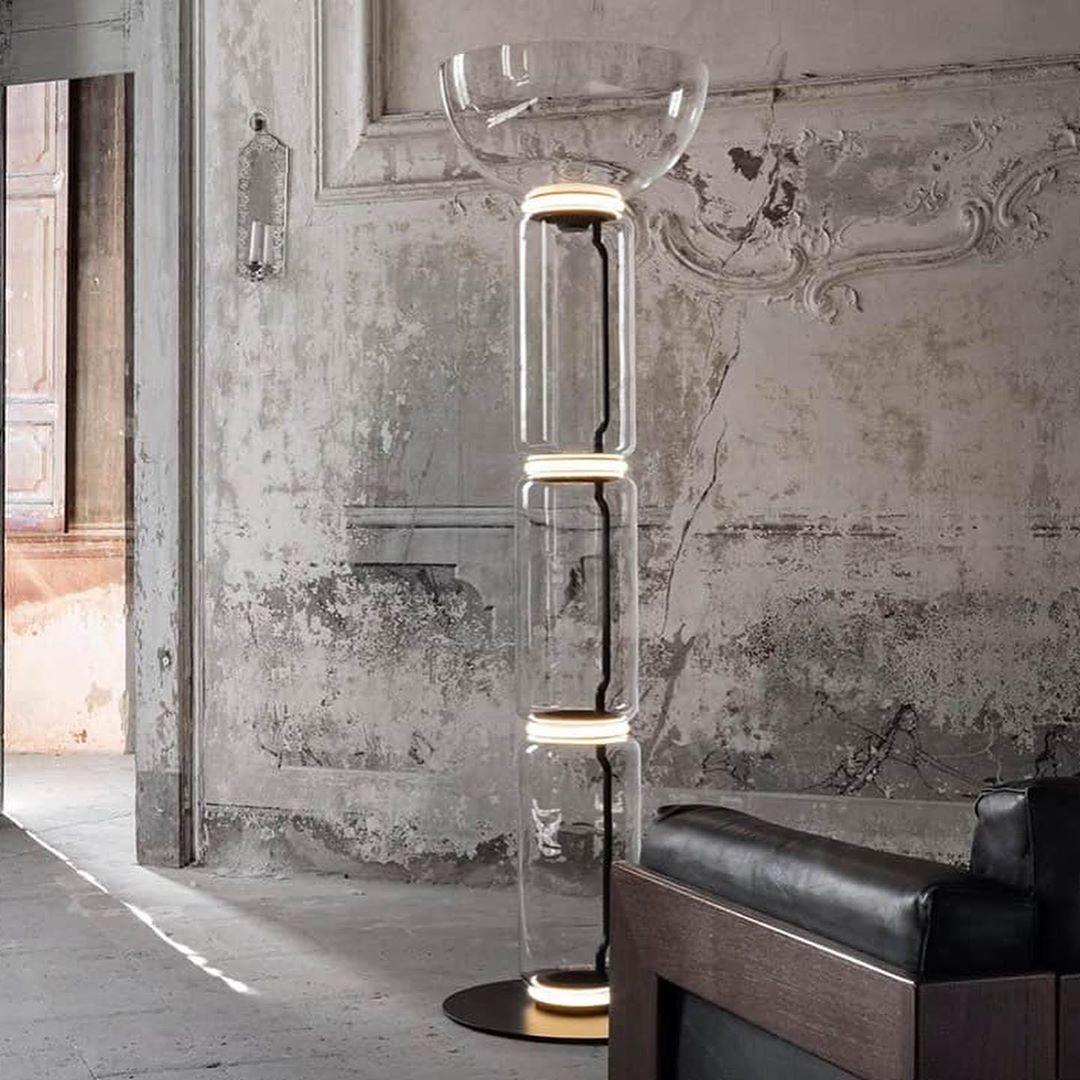 Bamboo Glass Floor Lamp Floor lamp
