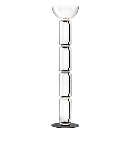 Bamboo Glass Floor Lamp ? 15.7″ x H 60.2″ / Dia 40cm x H 153cm / Clear + Black / US Plug Floor lamp