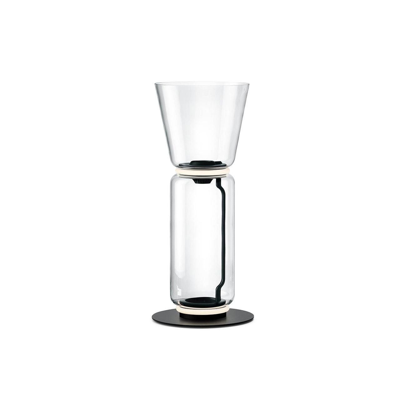 Bamboo Glass Floor Lamp ? 11″ x H 22.4″ / Dia 28cm x H 57cm / Clear + Black / US Plug Floor lamp