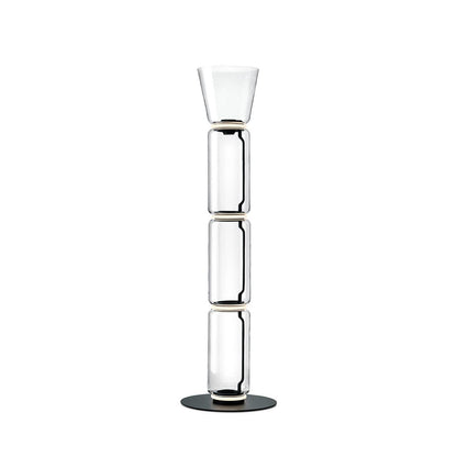 Bamboo Glass Floor Lamp ? 13.8″ x H 47.6″ / Dia 35cm x H 121cm / Clear + Black / US Plug Floor lamp