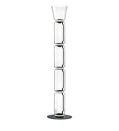 Bamboo Glass Floor Lamp ? 13.8″″ x H 60.2″ / Dia 35cm x H 153cm / Clear + Black / US Plug Floor lamp